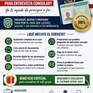 Asesoría Migratoria Virtual ✨ Entrevista Green Card | Paquete 4 - GM Gladys Molina