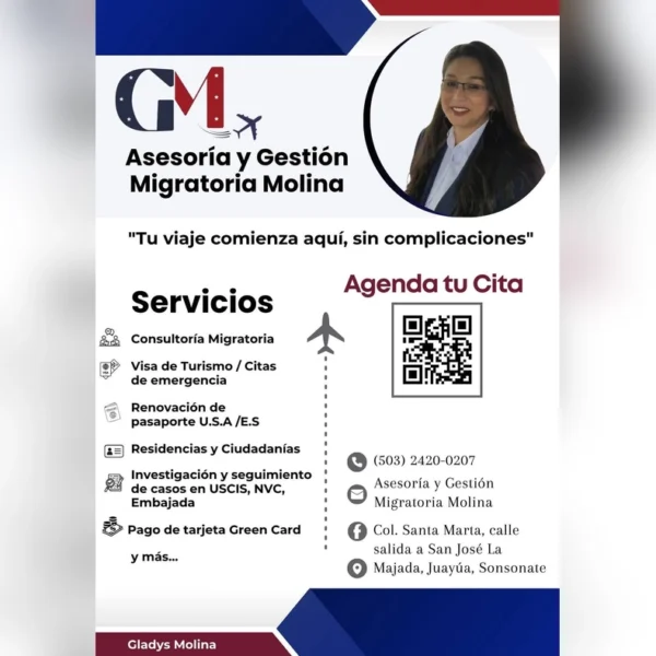 Asesoría Migratoria Virtual ✨ GM Gladys Molina | Visas USA y Green Card
