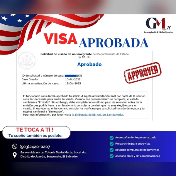 🛂 Solicitud de Visa de No Inmigrante (DS‑160)